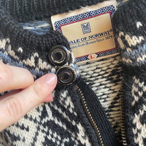 Dale of Norway Black and White Nordic Sweater - Picture 9 of 9